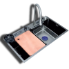 DOMISTYLE SMART ΝΕΡΟΧΥΤHΣ BLACK MATE LT7545 BL 75x46x19