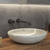 KARAG SORA SBLR ΕΠΙΚΑΘΗΜΕΝΟΣ ΝΙΠΤΗΡΑΣ ΠΕΤΡΙΝΟΣ CREAM/NERO Ø400x120