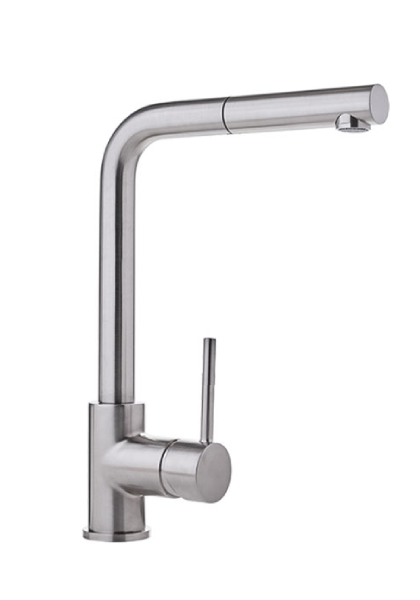 Viospiral Pull Out Line Ψηλή Μπαταρία Κουζίνας Πάγκου με Ντουζ Brushed Nickel 00-02086/BN